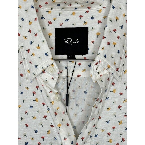 Rails Carson Trim Fit Floral Print Short-Sleeve Button-Up Shirt Men’s Sz 2XL - Picture 3 of 10